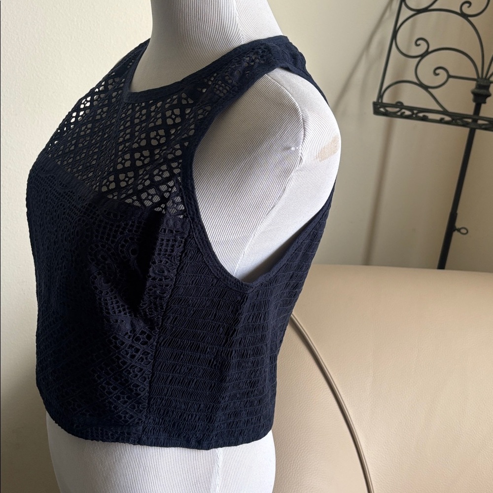 Rebecca Taylor Navy Lace Crop Top ( New ) - Picture 12 of 12